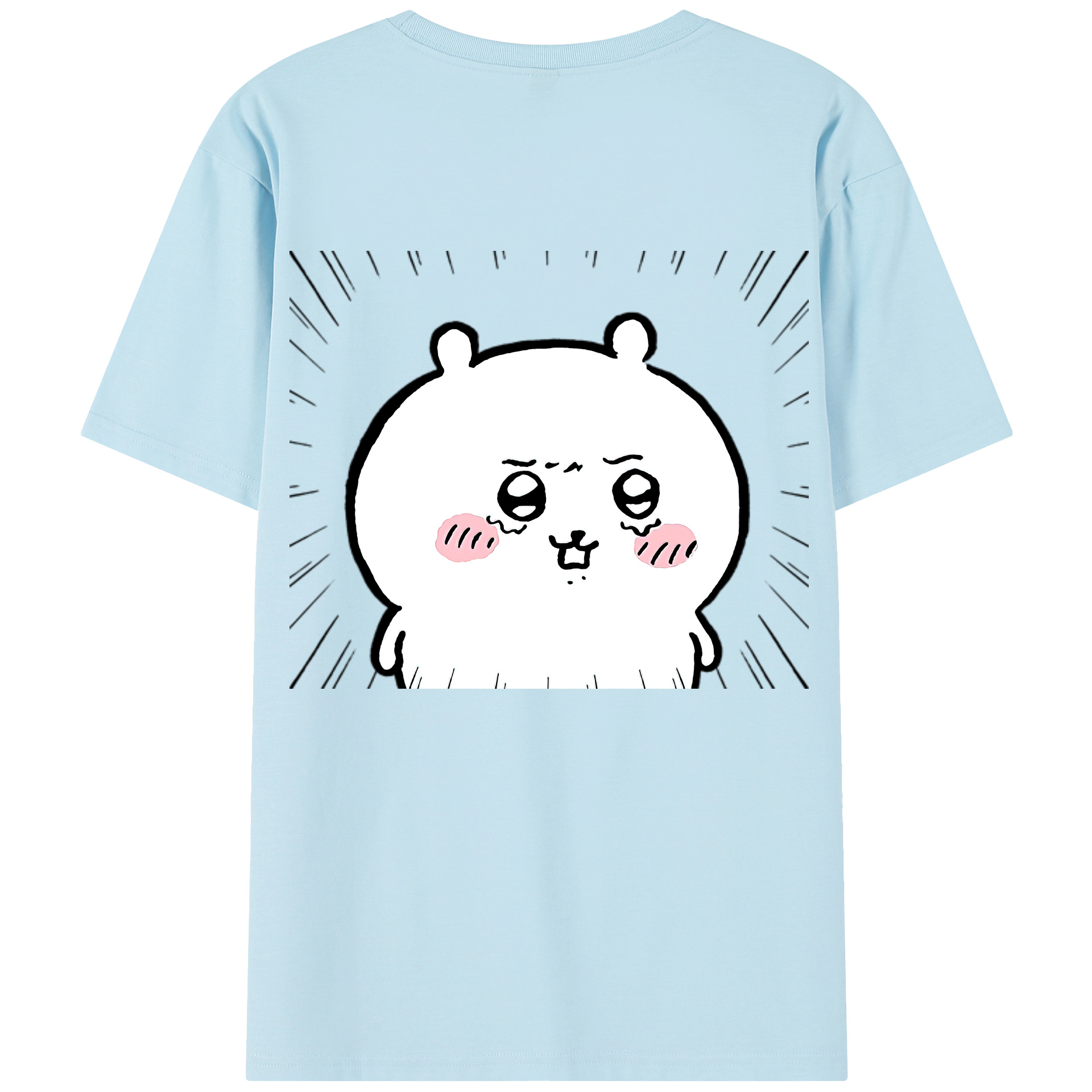 （画像用） ちいかわ ちいかわ Chii-kawa chiikawa 綿100％半袖Tシャツ（背面プリント）